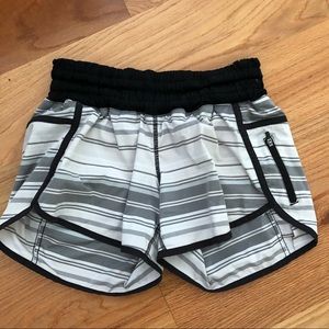 Lululemon Gray Striped Shorts